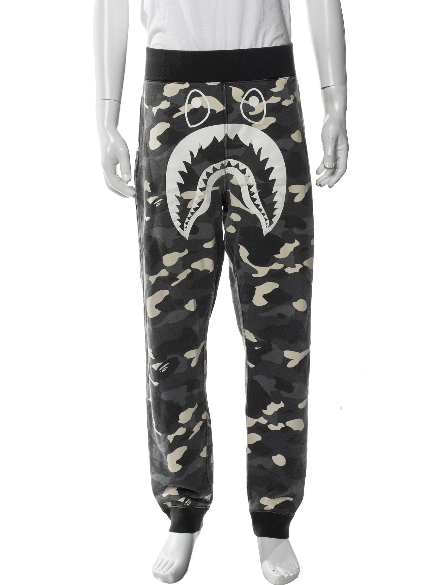 A Bathing Ape Camo Shark Camouflage Print Lounge Bottoms