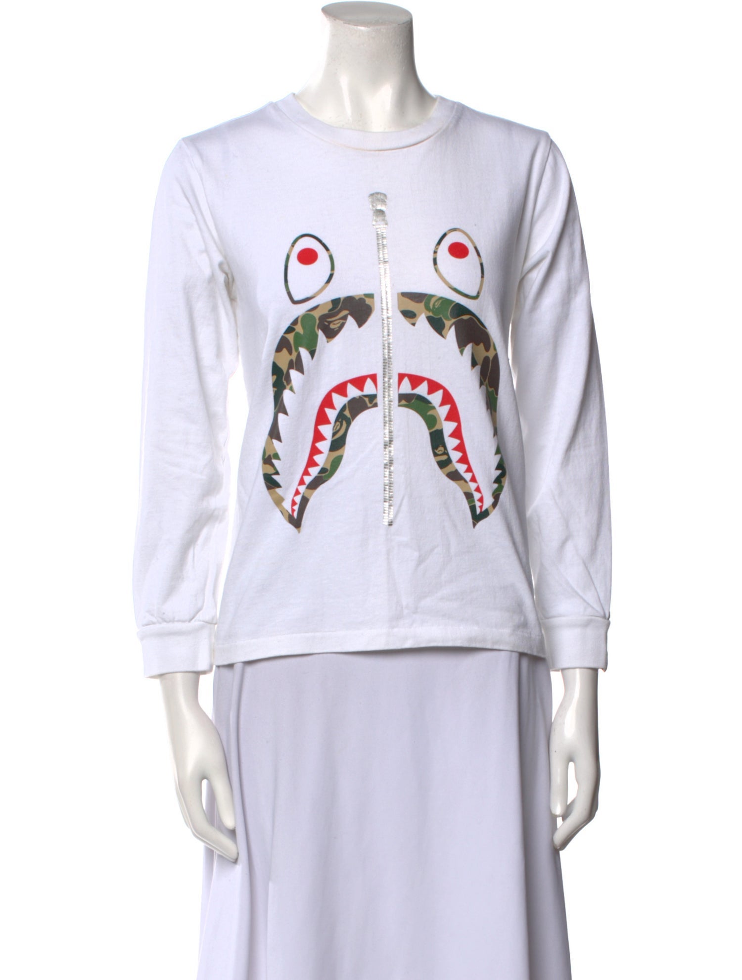 A Bathing Ape Shark Graphic Print Sweatshirt