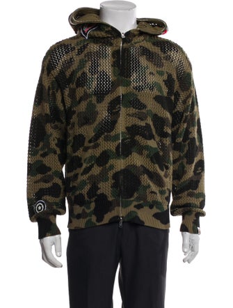 A Bathing Ape 1st Camo Crochet Camouflage Print Cardigan