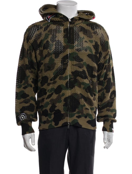 A Bathing Ape 1st Camo Crochet Camouflage Print Cardigan