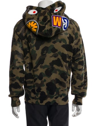 A Bathing Ape 1st Camo Crochet Camouflage Print Cardigan