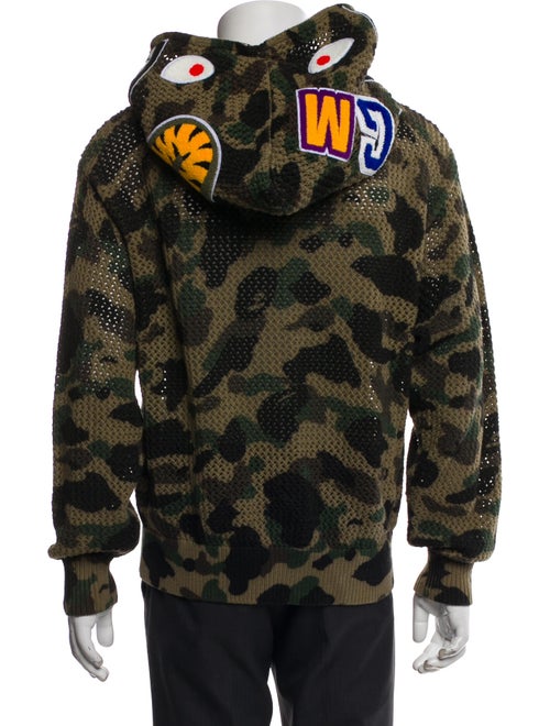 A Bathing Ape 1st Camo Crochet Camouflage Print Cardigan