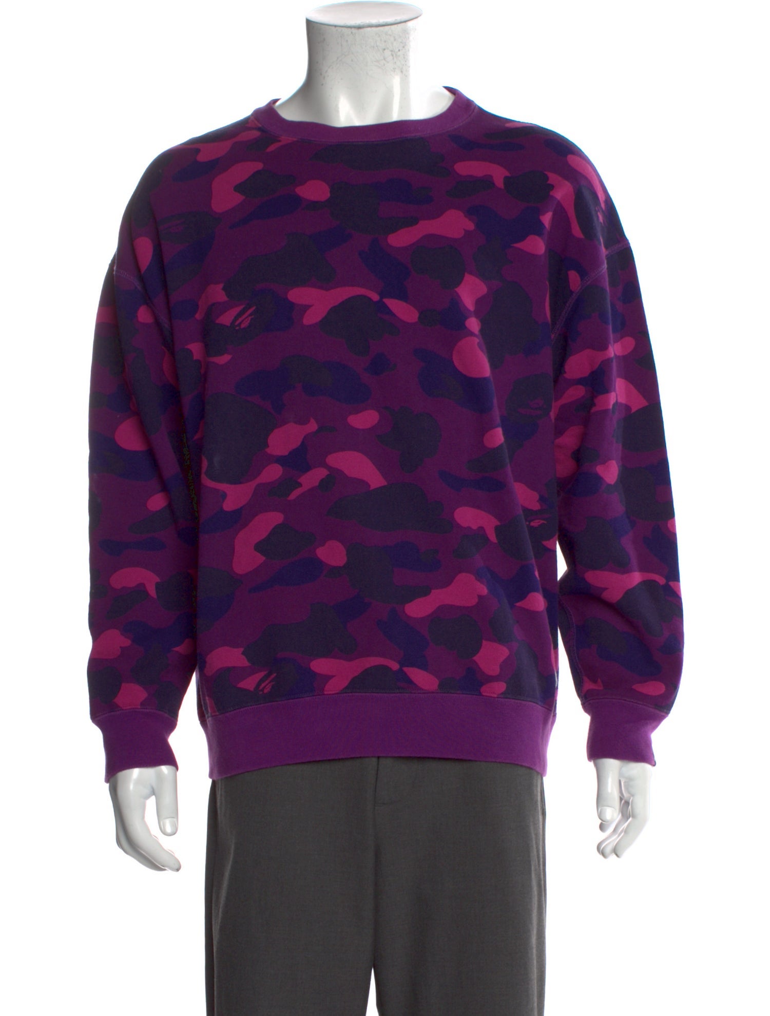 A Bathing Ape Camo Crewneck Printed Sweatshirt