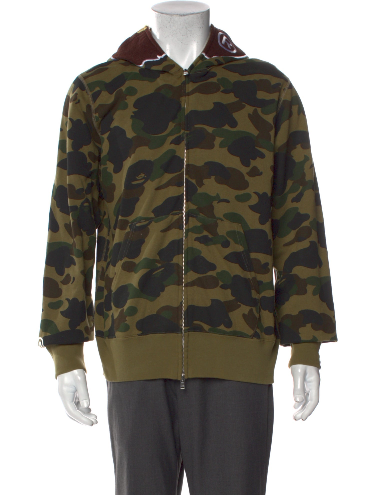 A Bathing Ape Camo Full ZIp Camouflage Print Hoodie