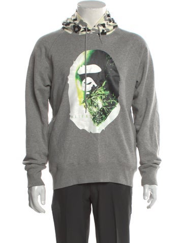 A Bathing Ape Sweatshirts & Hoodies x Alien Graphic Print Hoodie M