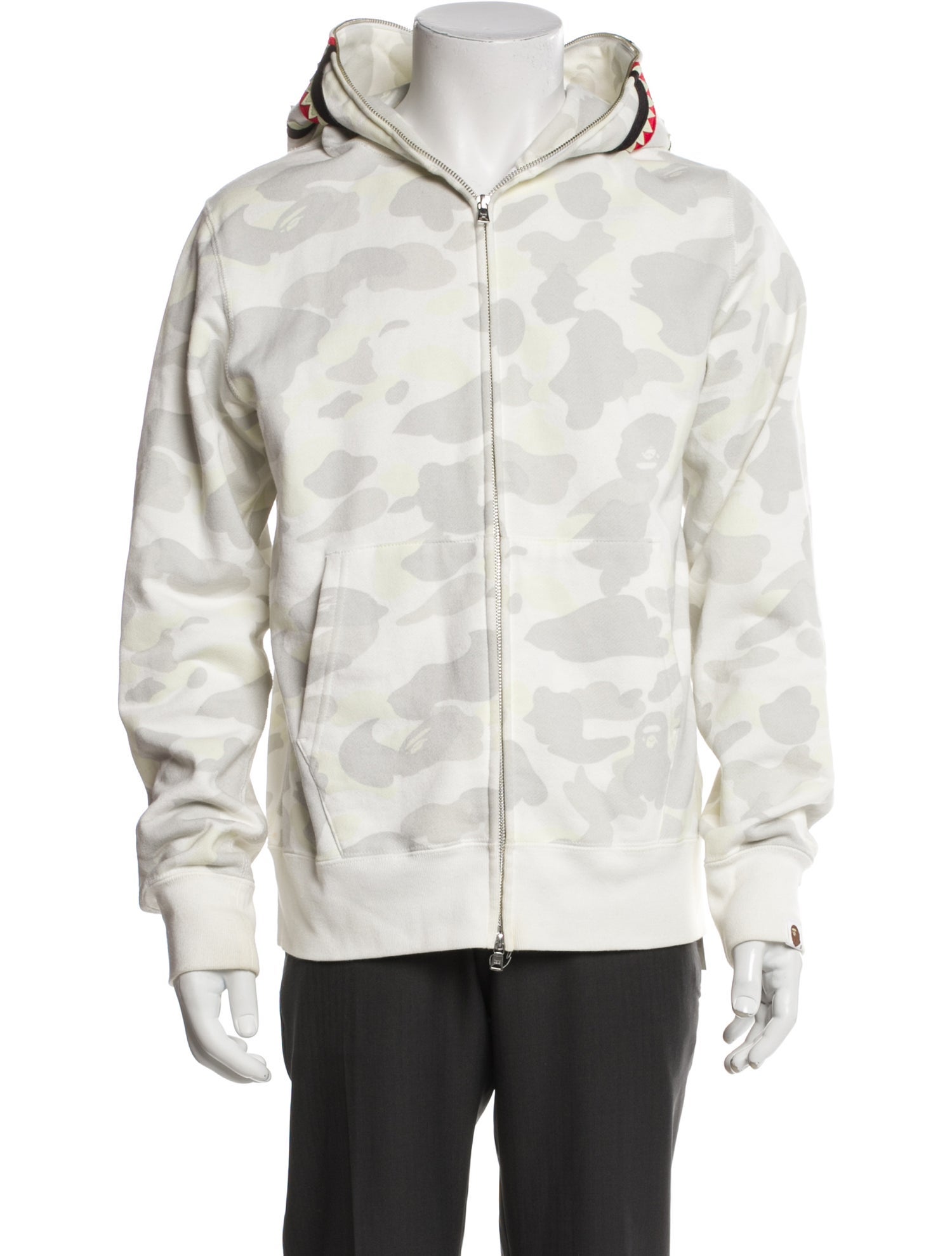 A Bathing Ape Shark Face Camo Camouflage Print Hoodie