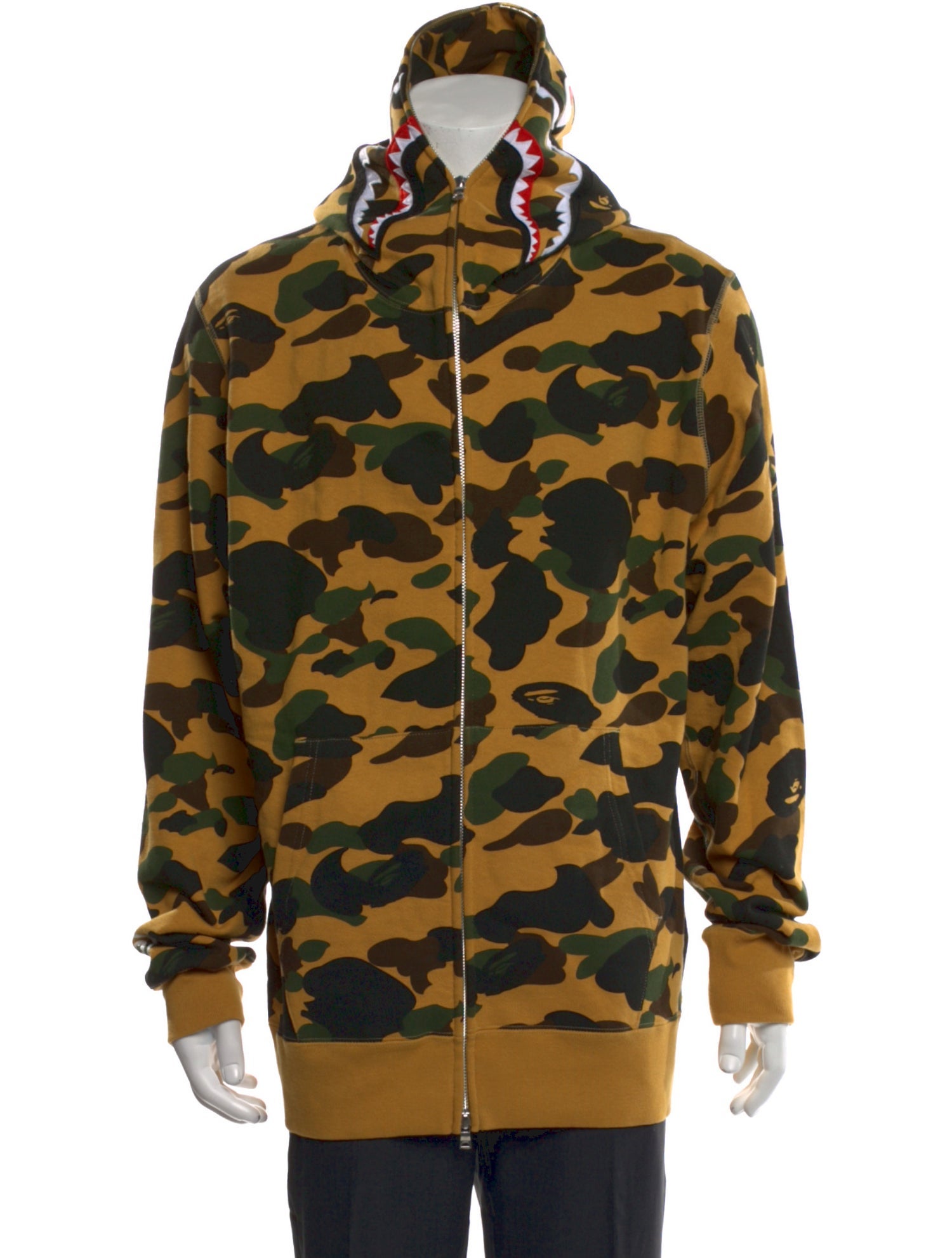 A Bathing Ape Shark Camouflage Print Hoodie w/ Tags