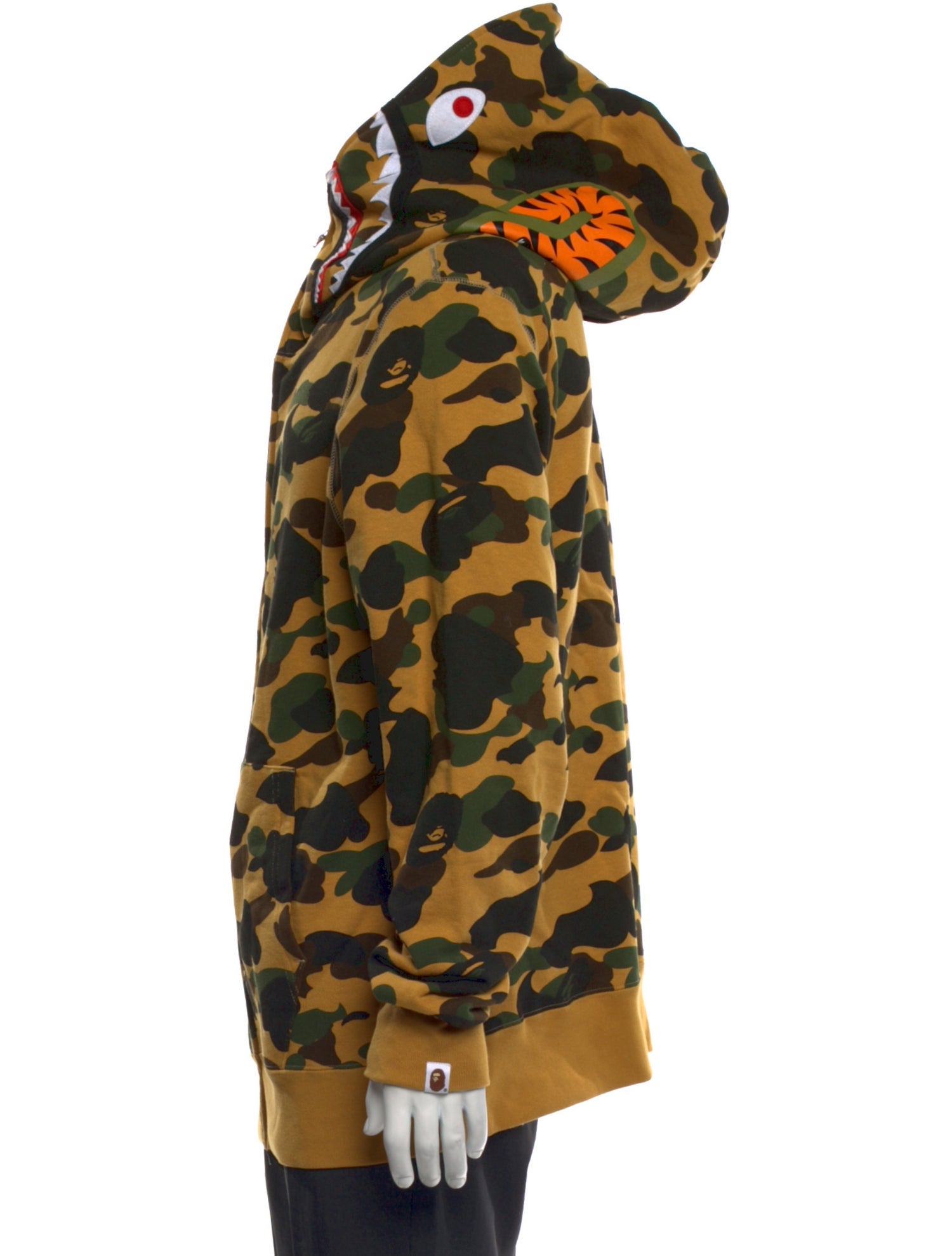 A Bathing Ape Shark Camouflage Print Hoodie w/ Tags