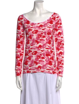 A Bathing Ape ABC CAMO L/S Printed Top