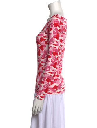 A Bathing Ape ABC CAMO L/S Printed Top