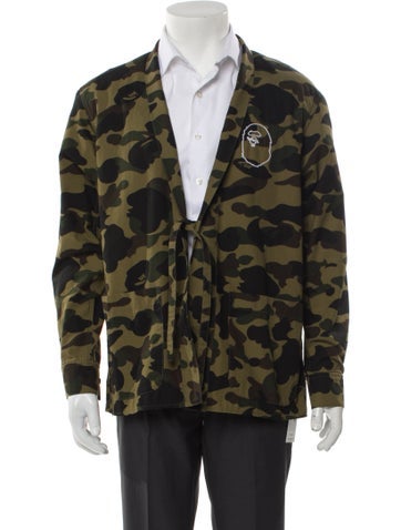 A Bathing Ape Outerwear Camouflage Print Utility Jacket M