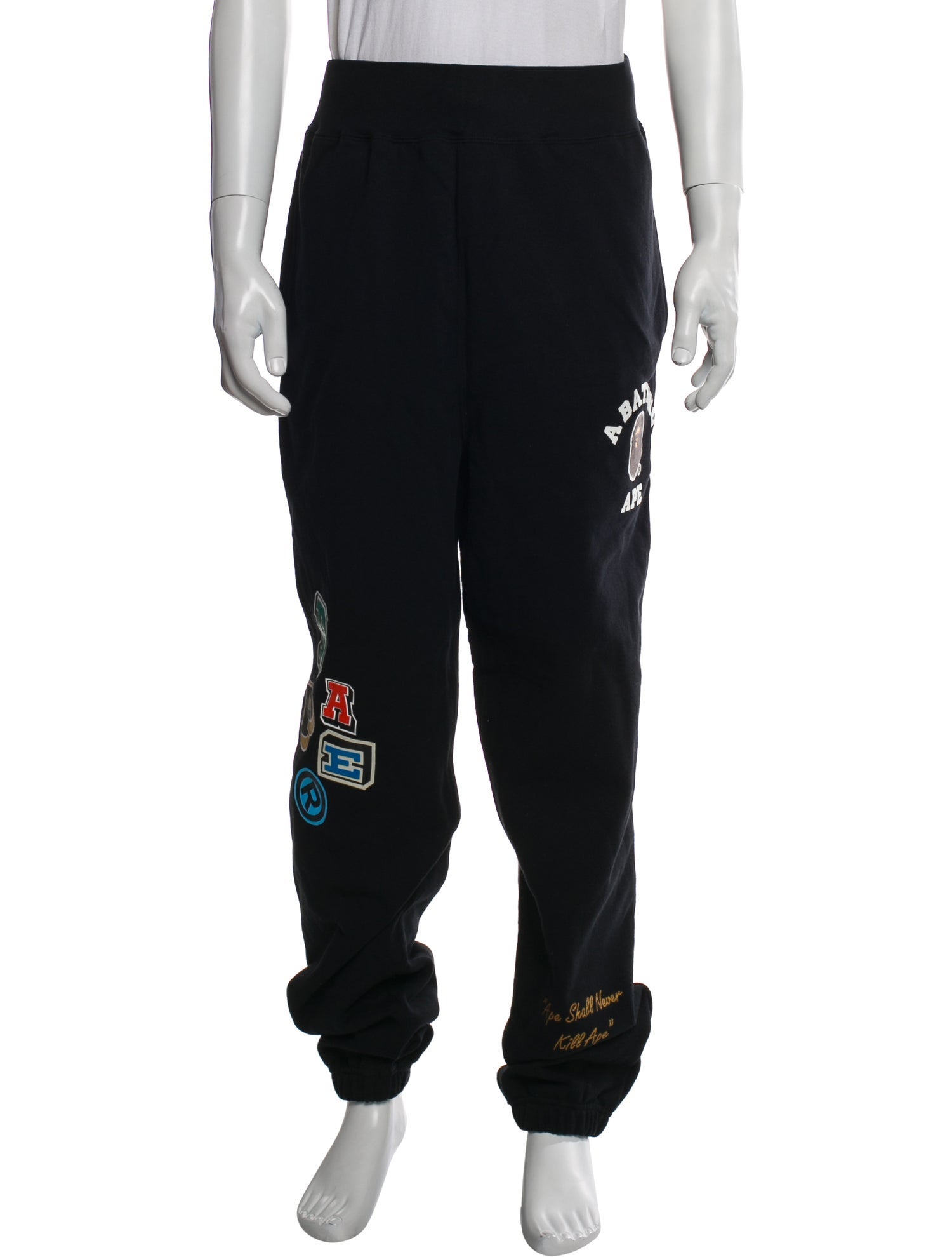 A Bathing Ape Multi Logo Printed Lounge Bottoms
