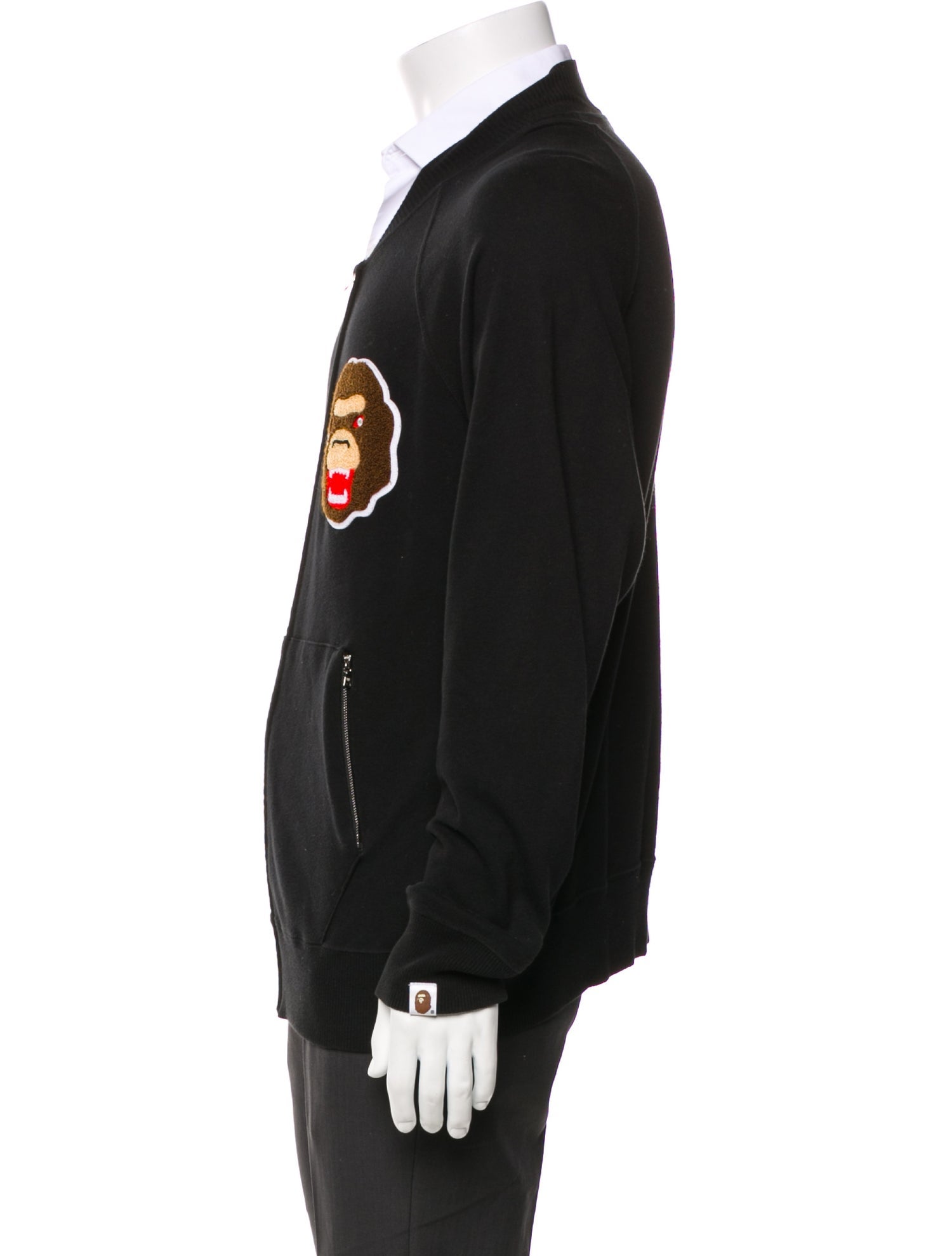 A Bathing Ape Graphic Print V-Neck Sweatshirt