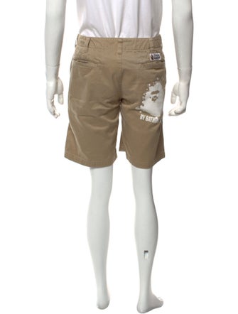 A Bathing Ape Splatter Ape Head Flat Front Shorts