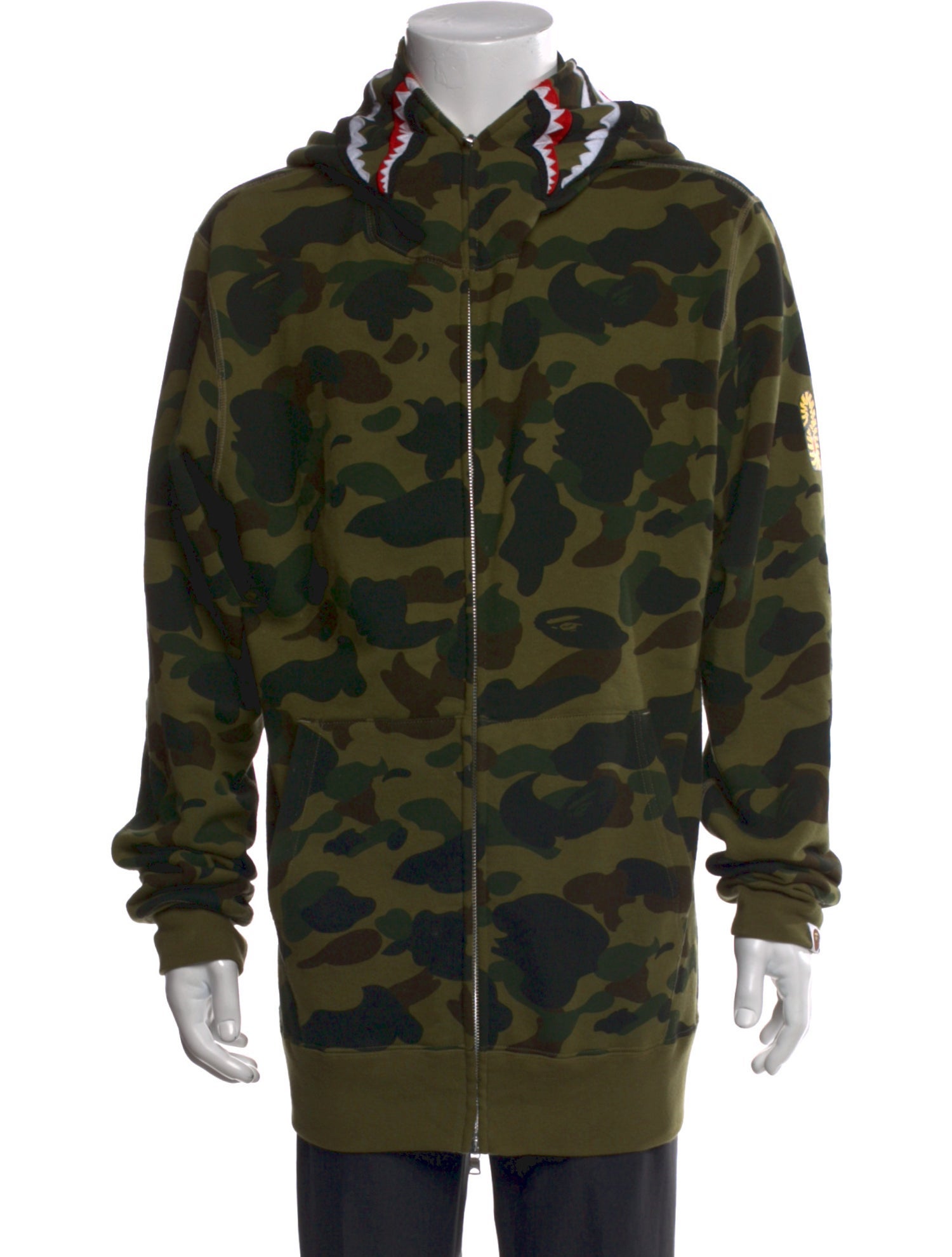 A Bathing Ape Printed Crew Neck Hoodie