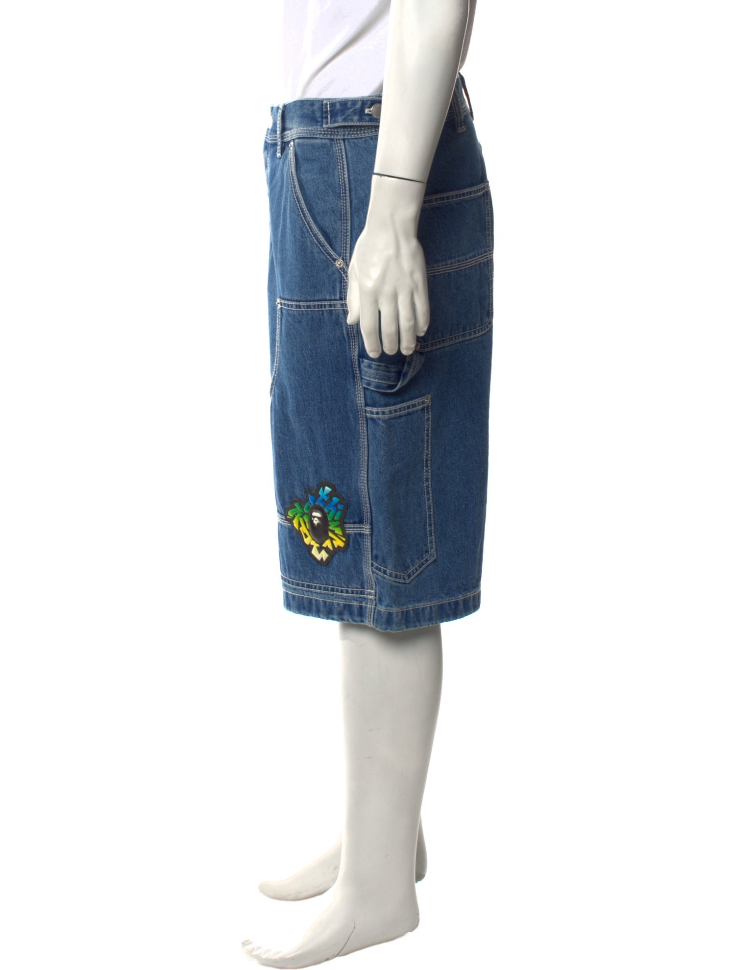 A Bathing Ape Carpenter Double Knee Work Flat Front Shorts