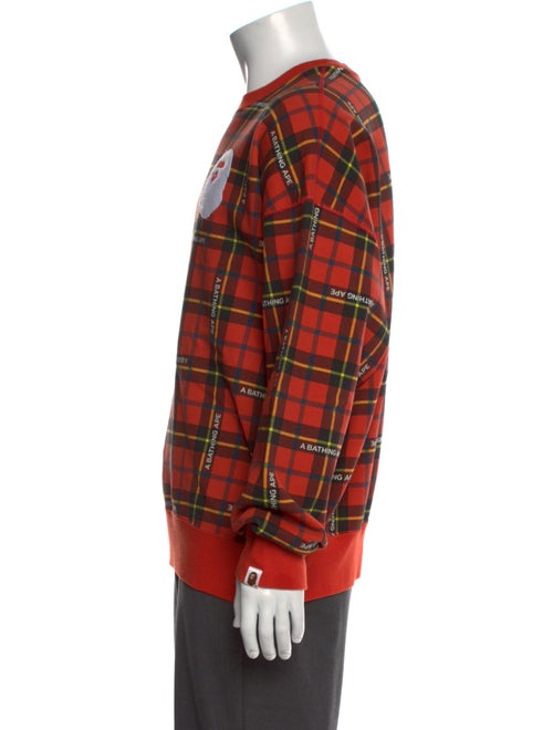 A Bathing Ape Plaid Logo Plaid Print Pullover