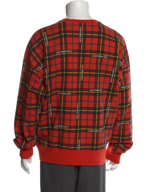 A Bathing Ape Plaid Logo Plaid Print Pullover