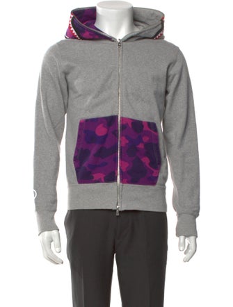 A Bathing Ape Printed Crew Neck Hoodie