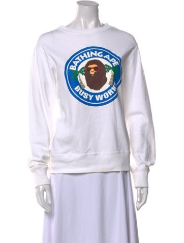 A Bathing Ape Tops Busy Works Graphic Print Sweatshirt M