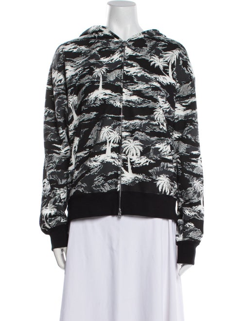 A Bathing Ape Palm Tree Camo Shark Full Zip Hoodie Printed Jacket