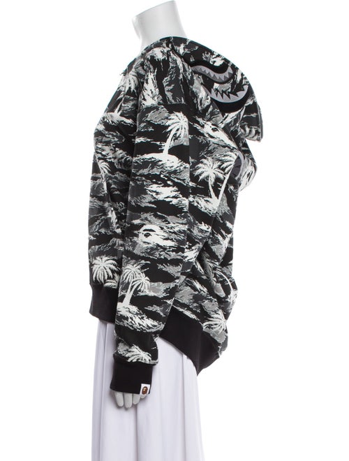A Bathing Ape Palm Tree Camo Shark Full Zip Hoodie Printed Jacket