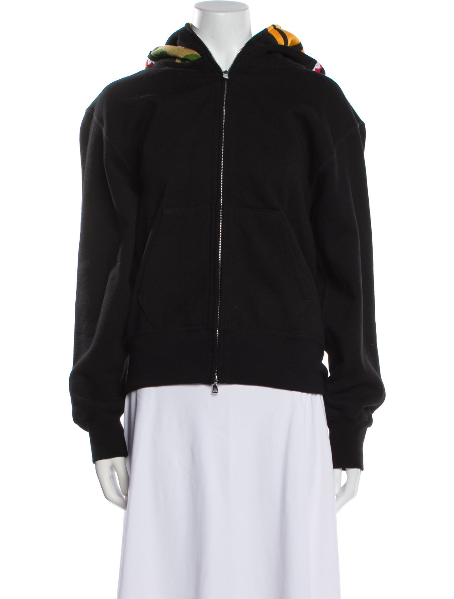 A Bathing Ape Milo Shark Full Zip Double Hoodie Crew Neck Sweatshirt