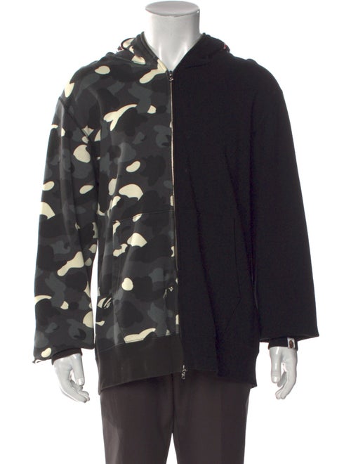 A Bathing Ape Camo Shark Zip Up Printed Hoodie