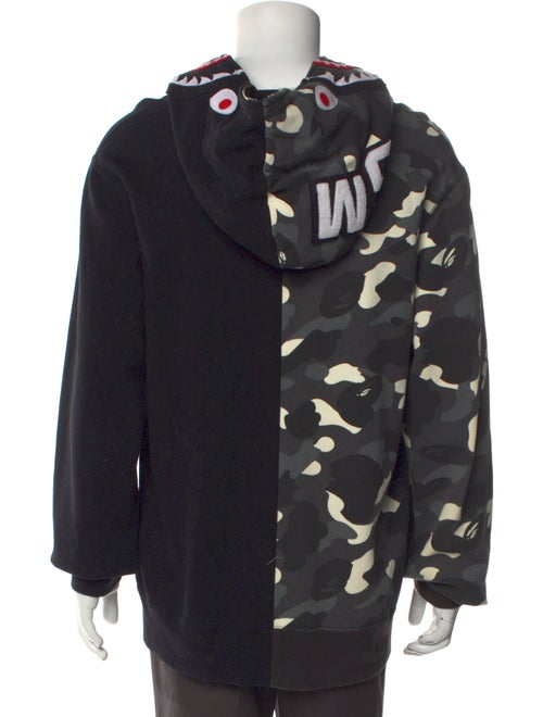 A Bathing Ape Camo Shark Zip Up Printed Hoodie