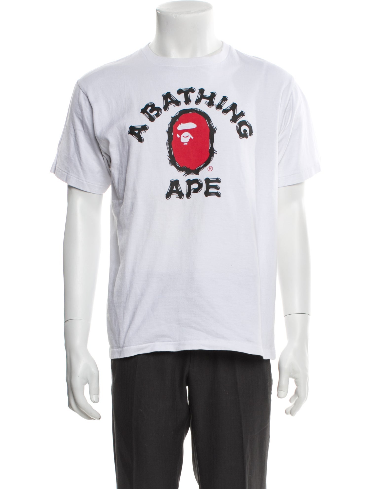 BAPE Brush College Logo Graphic Print T-Shirt