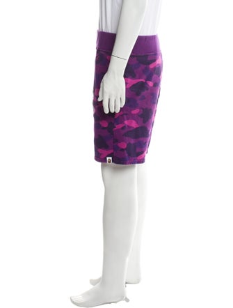 A Bathing Ape Camouflage Print Jogger Shorts