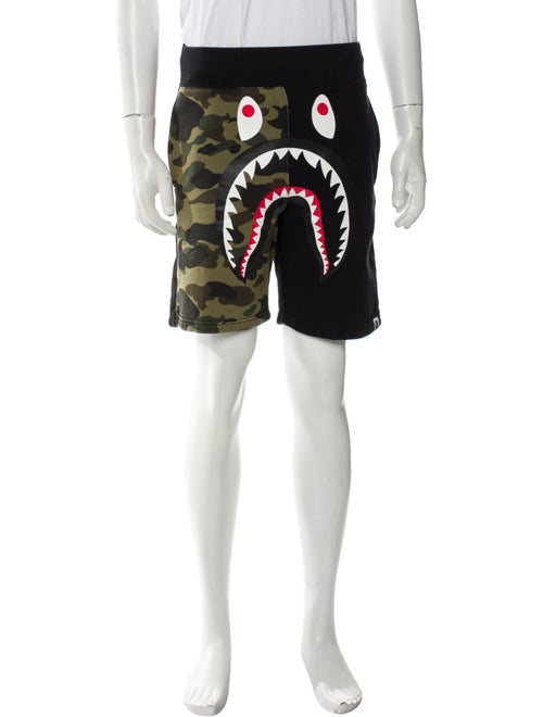 A Bathing Ape Camo Shark Jogger Shorts