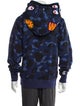 A Bathing Ape Camo Shark Wide Full Zip Double Hoodie Camouflage Print Hoodie
