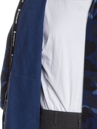 A Bathing Ape Camo Shark Wide Full Zip Double Hoodie Camouflage Print Hoodie