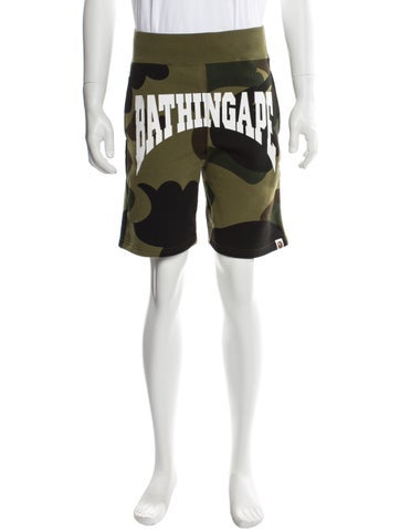 A Bathing Ape Shorts Logo Camo Sweatshorts Jogger S