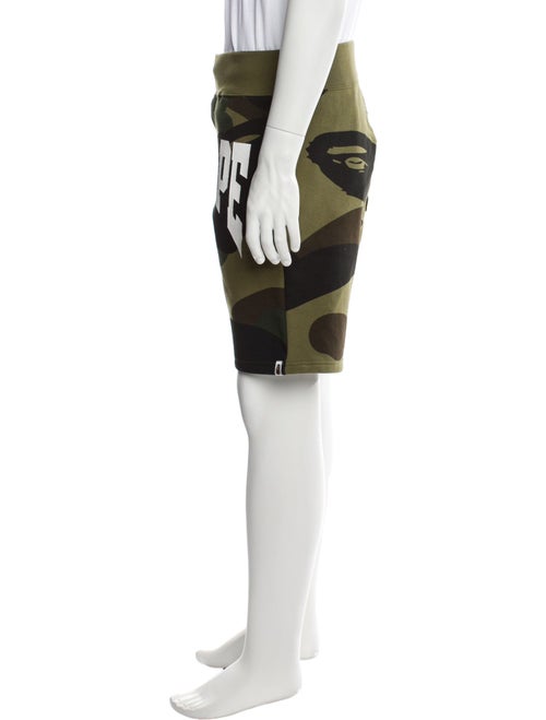 A Bathing Ape Logo Camo Sweatshorts Jogger Shorts