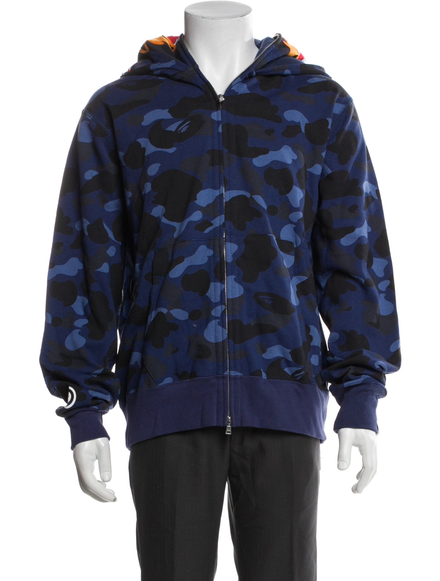 A Bathing Ape Shark Full Zip Printed Parka w/ Tags
