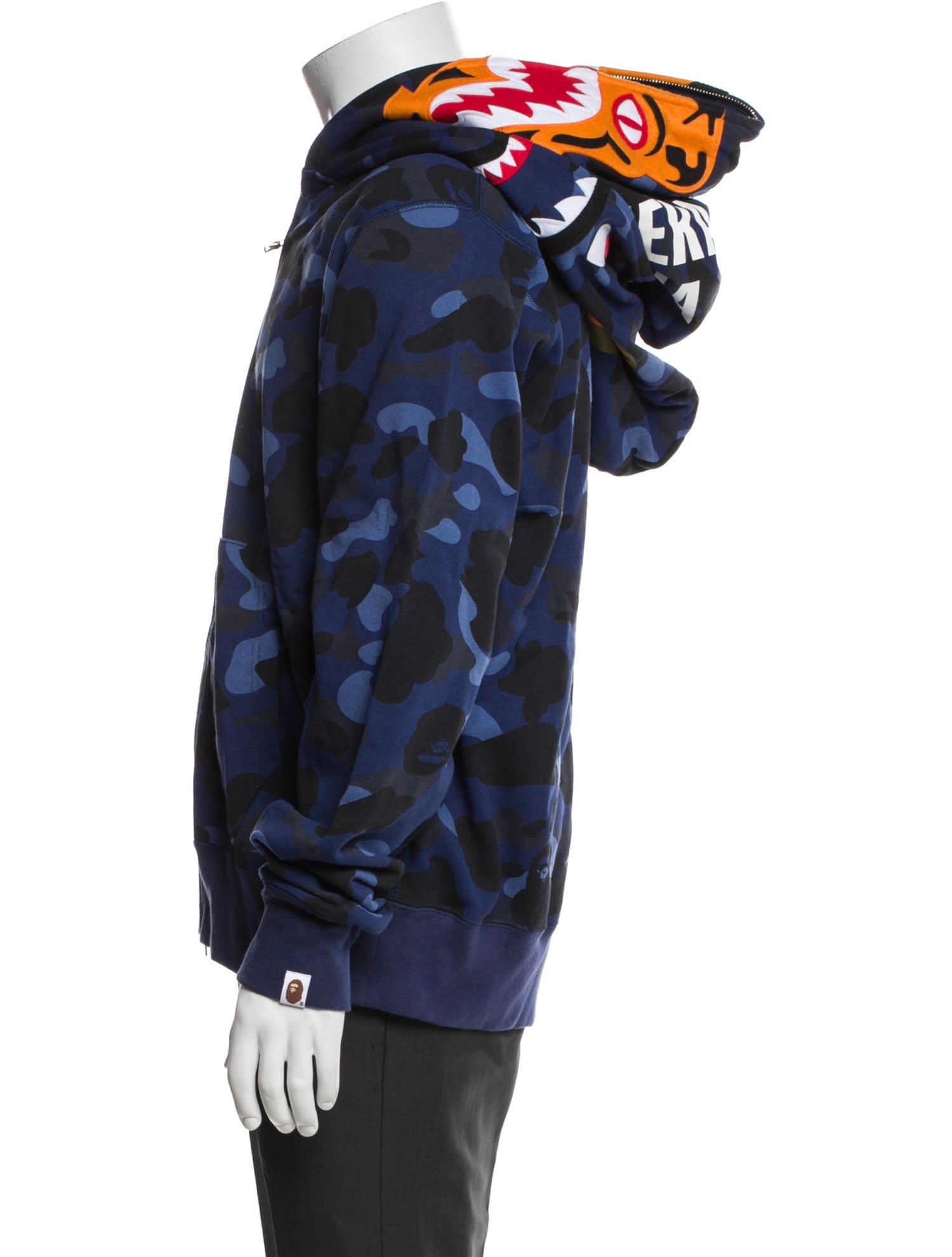 A Bathing Ape Shark Full Zip Printed Parka w/ Tags