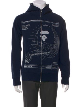 A Bathing Ape Overprint Graphic Print Hoodie