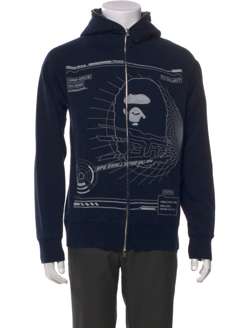 A Bathing Ape Overprint Graphic Print Hoodie