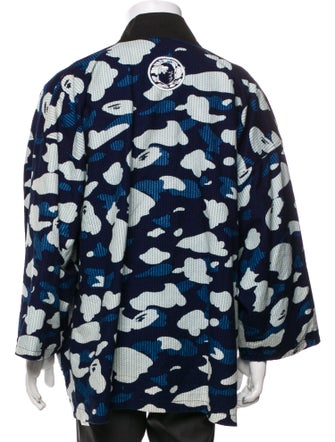A Bathing Ape Camo Kimono Printed Parka