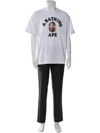 A Bathing Ape College Logo Graphic Print T-Shirt