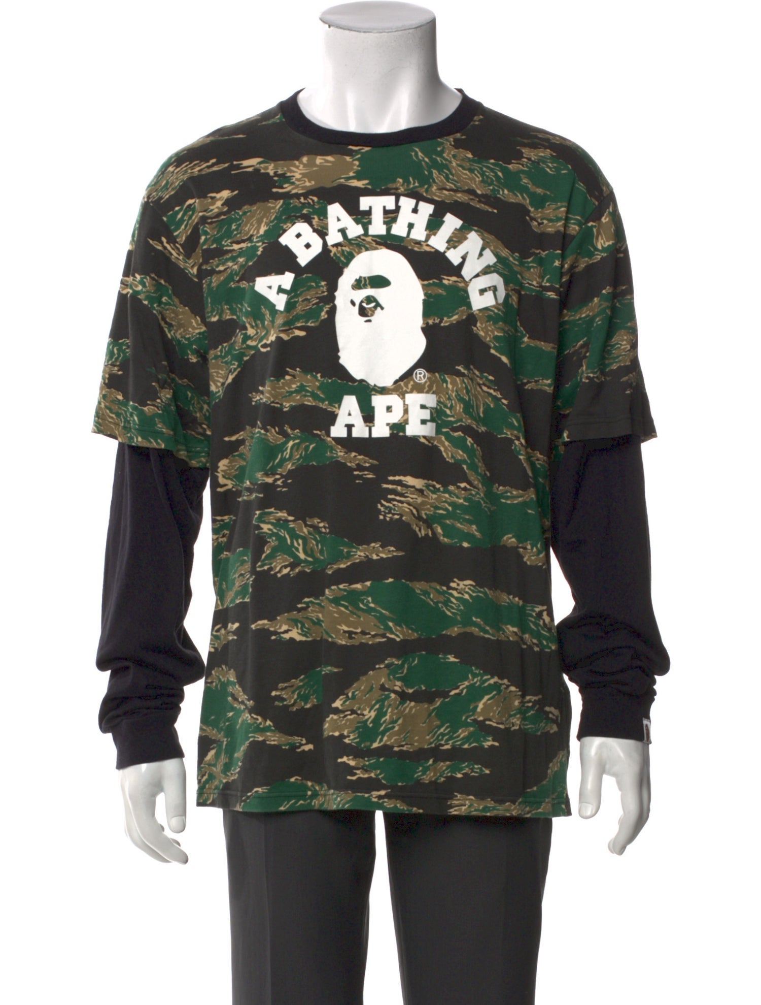 A Bathing Ape College Logo Printed T-Shirt