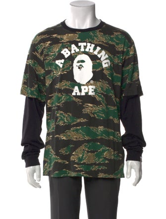 A Bathing Ape College Logo Printed T-Shirt