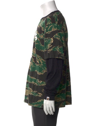 A Bathing Ape College Logo Printed T-Shirt