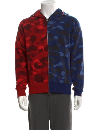 A Bathing Ape Printed Crew Neck Hoodie