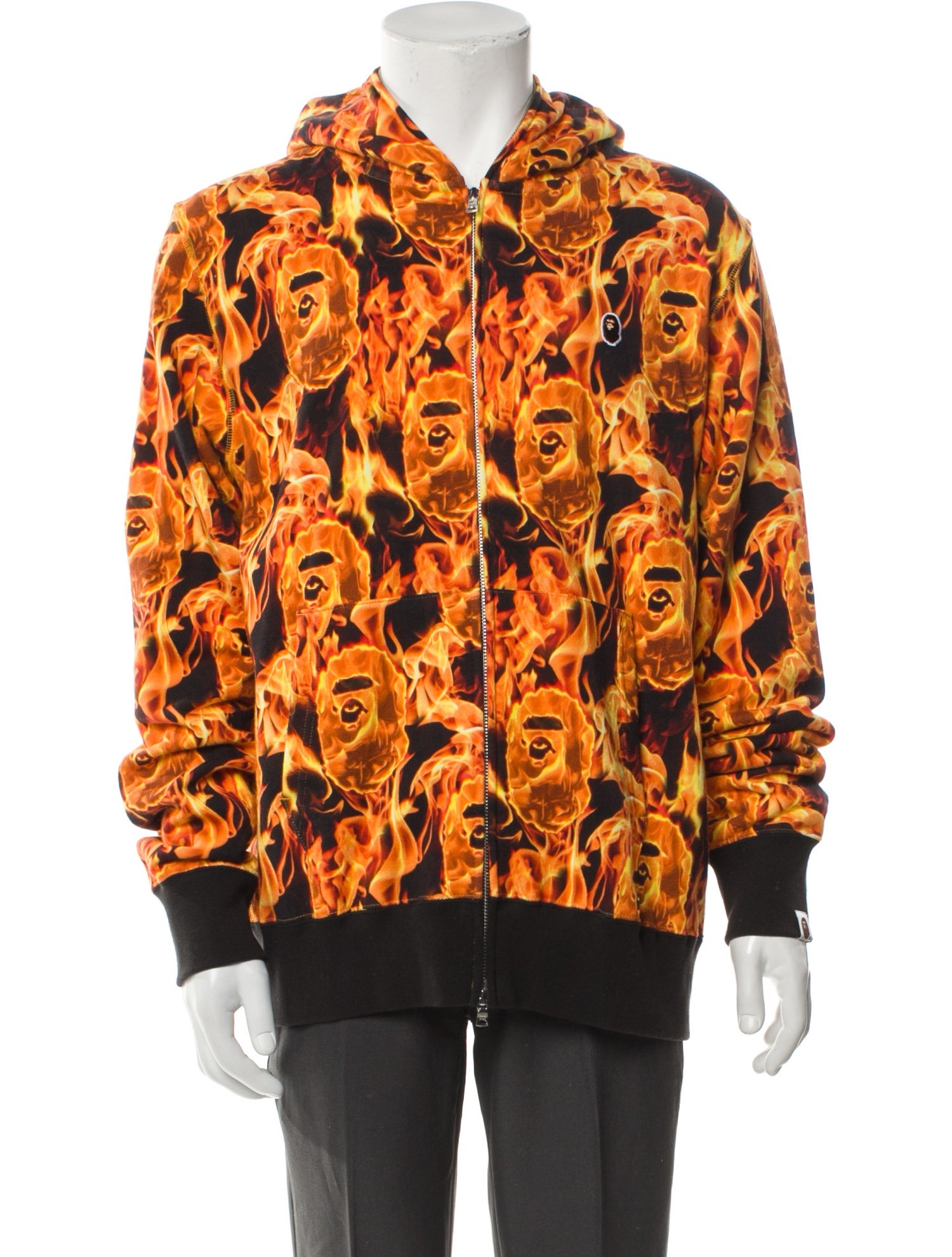 A Bathing Ape Printed Crew Neck Hoodie