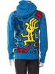 A Bathing Ape Keith Haring Shark Appliqué Full Zip Printed Hoodie