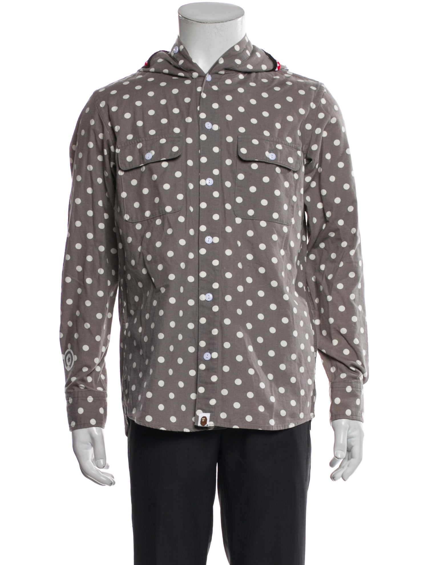 A Bathing Ape Polka Dot Print Long Sleeve Shirt