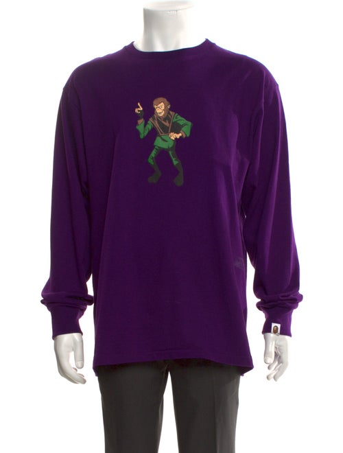 A Bathing Ape 2023 Ape Graphic L/S 'Purple' Henley